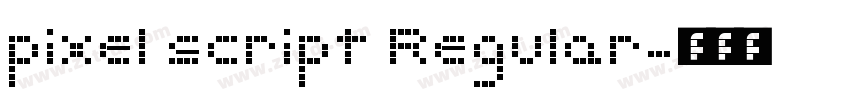 pixel script Regular字体转换